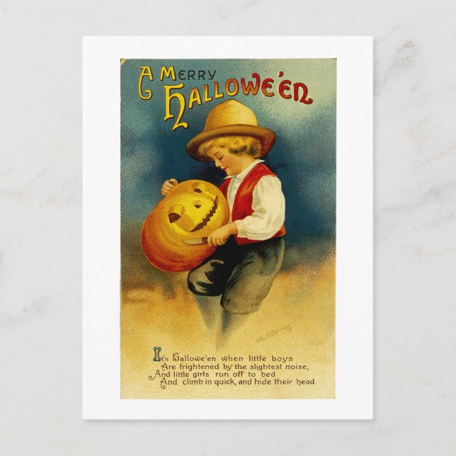 Halloween Pumpkin Postcard (Front)