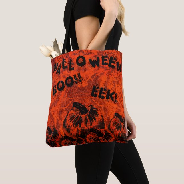 Halloween Pumpkin Print  Tote Bag (Close Up)