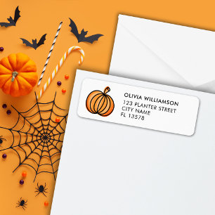 Halloween Pumpkin Return Address Label