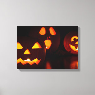 Halloween Pumpkin Scare Canvas Print