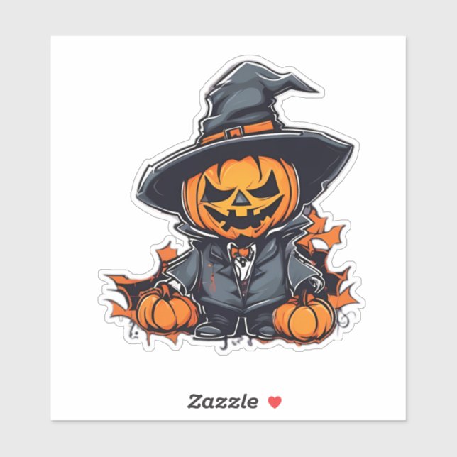 Halloween Pumpkin Scarecrow Adorable Fall Decor  (Sheet)