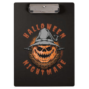 Halloween Pumpkin Scarecrow Design Clipboard