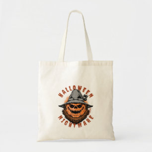 Halloween Pumpkin Scarecrow Design Tote Bag