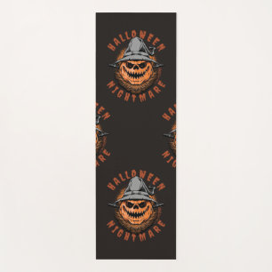 Halloween Pumpkin Scarecrow Design Yoga Mat
