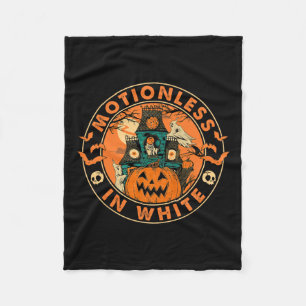 Halloween Pumpkin Scary Fun Motionlesses In White  Fleece Blanket