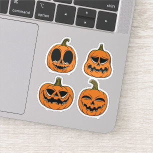Halloween pumpkin scary sticker collection