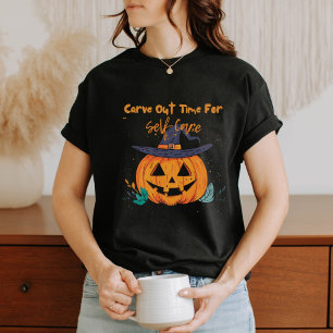 Halloween Pumpkin Self Care T-Shirt
