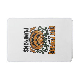 Halloween Pumpkin Shirt Vintage Engraving Joke_1 Bath Mat