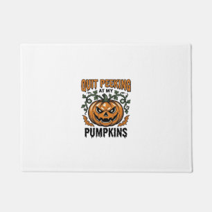 Halloween Pumpkin Shirt Vintage Engraving Joke_1 Doormat