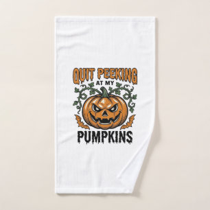 Halloween Pumpkin Shirt Vintage Engraving Joke_1 Hand Towel