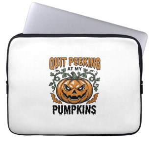Halloween Pumpkin Shirt Vintage Engraving Joke_1 Laptop Sleeve