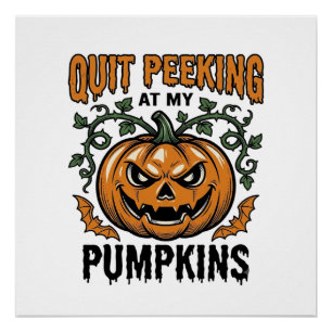 Halloween Pumpkin Shirt Vintage Engraving Joke_1 Poster