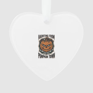 Halloween Pumpkin Shirt Vintage Jack O Lantern Tow Ornament
