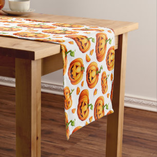 Halloween Pumpkin Short Table Runner