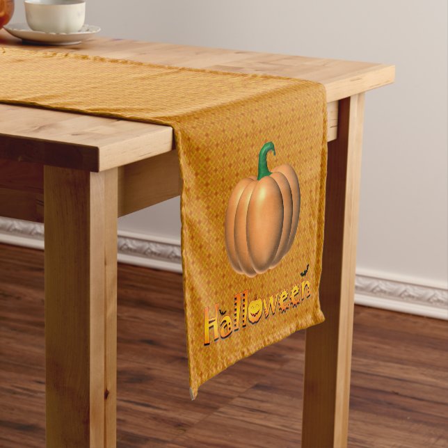 Halloween Pumpkin Short Table Runner (In Situ)