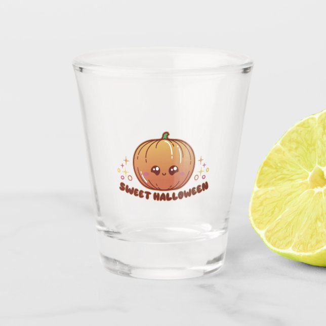 Halloween pumpkin                       shot glass (Front)