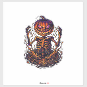 Halloween Pumpkin Skeleton Magic Portal Flames_1