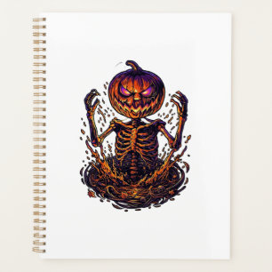 Halloween Pumpkin Skeleton Magic Portal Flames_1 Planner