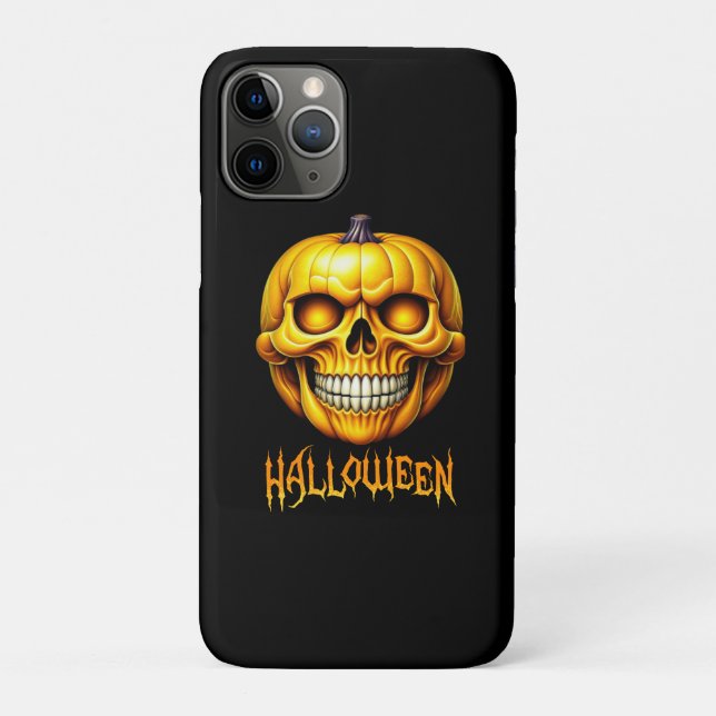HALLOWEEN PUMPKIN SKULL Case-Mate iPhone CASE (Back)