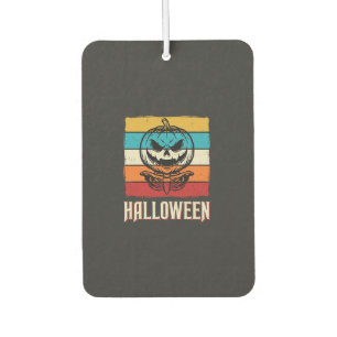 Halloween Pumpkin Skull Retro Vintage Car Air Freshener