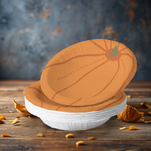 Halloween Pumpkin Smash Party Orange Paper Bowls Plate