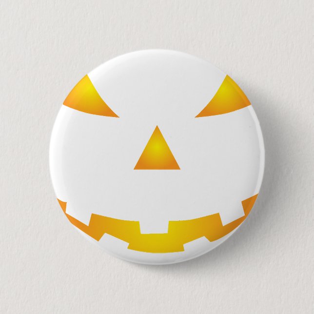 Halloween Pumpkin Smile 6 Cm Round Badge (Front)