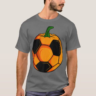 Halloween Pumpkin Soccer Ball Player Ball Team Spo T-Shirt