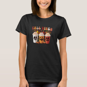 Halloween Pumpkin Spice Latte Fall Coffee Thanksgi T-Shirt