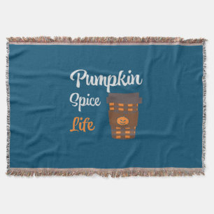 Halloween Pumpkin Spice Life Birthday Throw Blanket