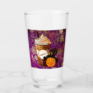 Halloween Pumpkin Spice Witch Drinking Glass