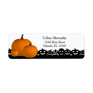 Halloween Pumpkin Spooky Return Address Label