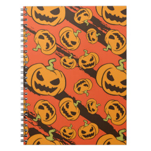 Halloween Pumpkin: Spooky Seamless Pattern Notebook