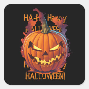 Halloween Pumpkin Square Sticker