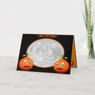 Halloween Pumpkin Stares (photo frame) Card