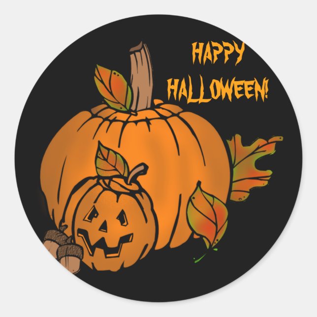Halloween Pumpkin sticker (Front)