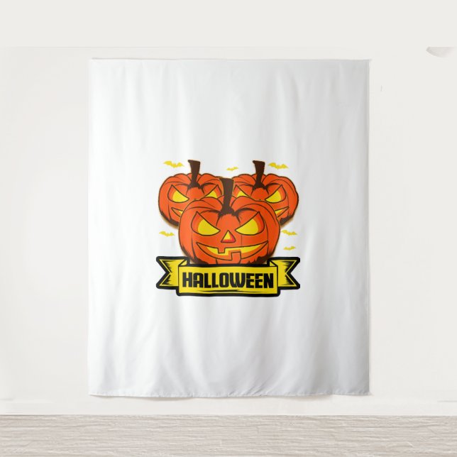 Halloween Pumpkin                            Tapestry (Front)