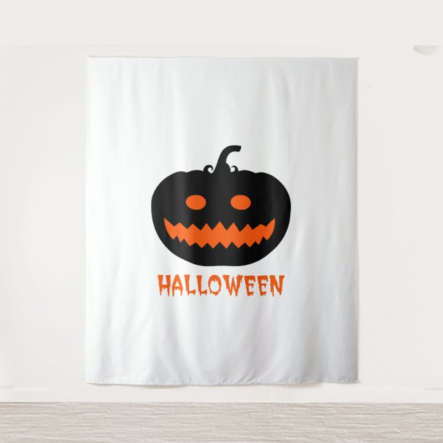 Halloween Pumpkin                 Tapestry (Front)