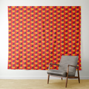 halloween pumpkin tapestry