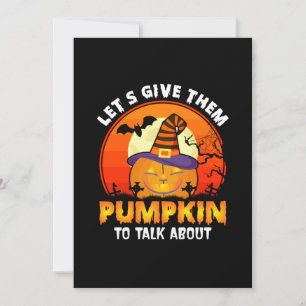 Halloween Pumpkin To Talk About Birthday Invitation