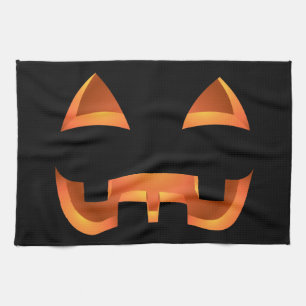 Halloween Pumpkin Towel Jack-O-Lantern Tea Towels