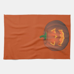 Halloween Pumpkin Towel Jack-O-Lantern Tea Towels