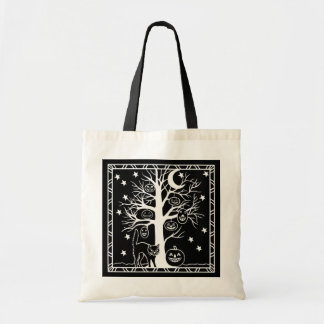 Halloween Pumpkin Tree Tote Bag
