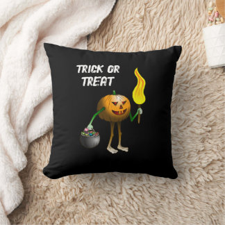 Halloween Pumpkin Trick or Treat Cushion