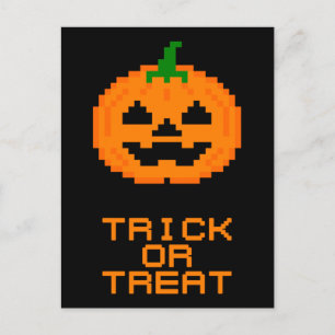 HALLOWEEN PUMPKIN - TRICK OR TREAT POSTCARD