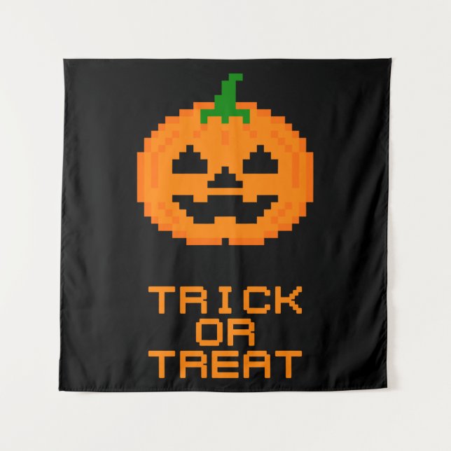 HALLOWEEN PUMPKIN - TRICK OR TREAT TAPESTRY (Front)