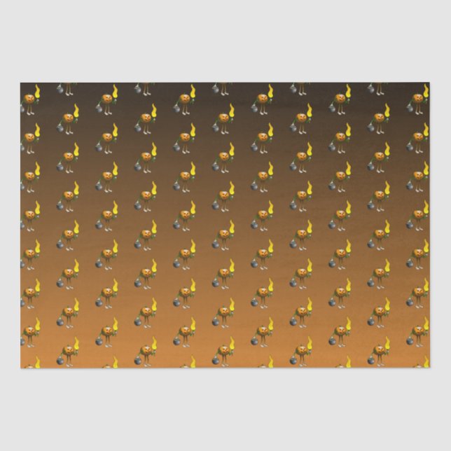 Halloween Pumpkin Trick or Treating Tissue Paper (Front)