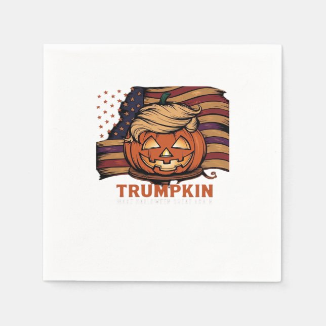 Halloween, Pumpkin Trumpkin, Make Halloween Great  Napkin (Front)