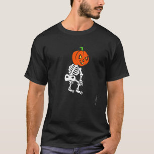 Halloween pumpkin Vibes dance twerking skeleton  t T-Shirt
