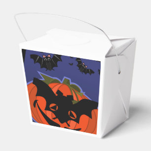 Halloween Pumpkin Wearing a Mask Favour Box