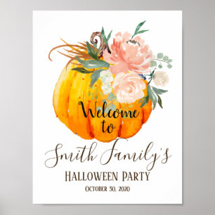Halloween, pumpkin welcome sign